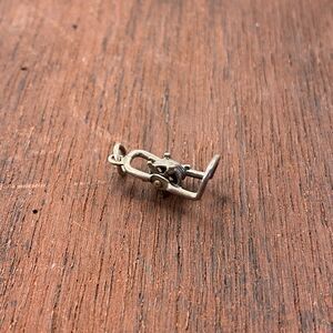 Vintage 925 Sterling Silver Articulated Lawn Hose Reel Pendant Bracelet Charm